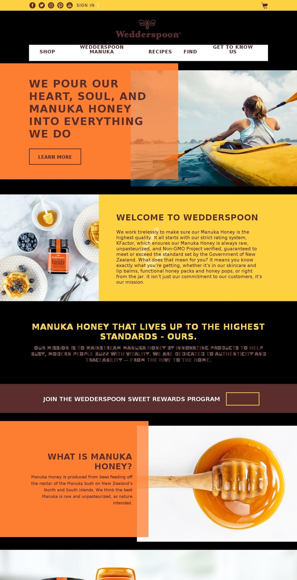 wedderspoon.com shopify website screenshot