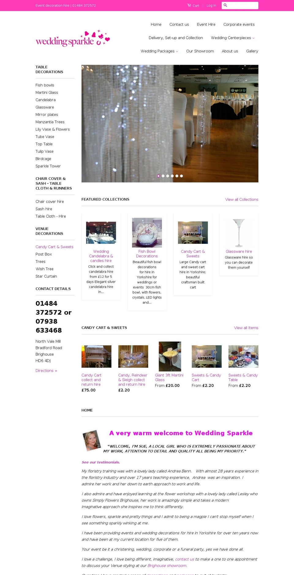 wedding-sparkles.com shopify website screenshot