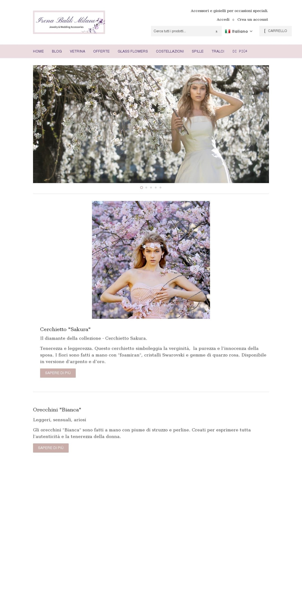 weddingaccessoriesitaly.com shopify website screenshot