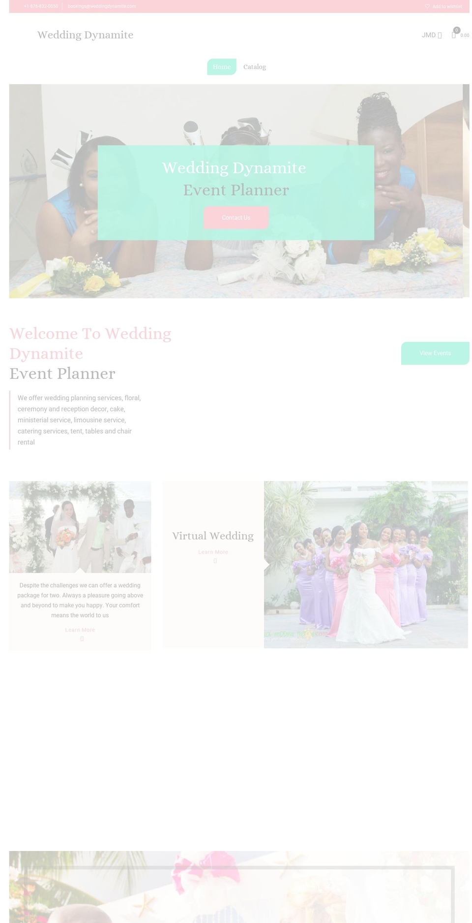 weddingdynamite.com shopify website screenshot