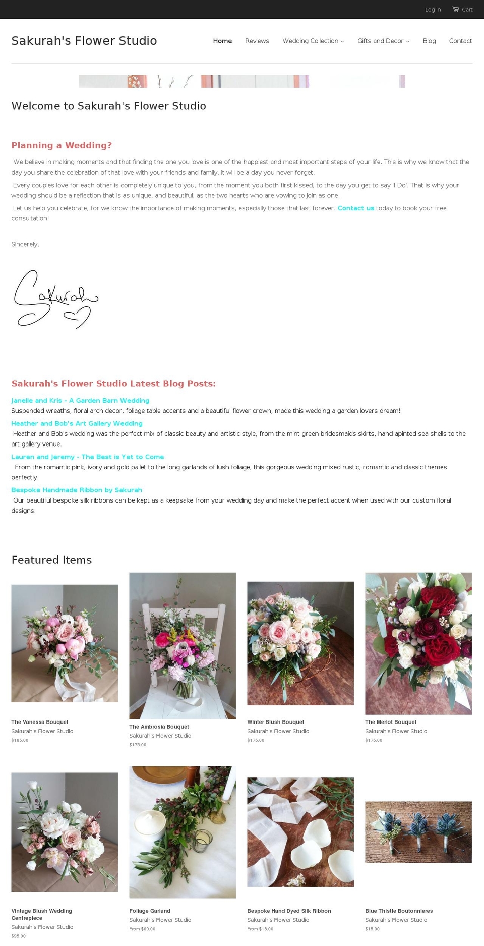 weddingflowerspei.com shopify website screenshot