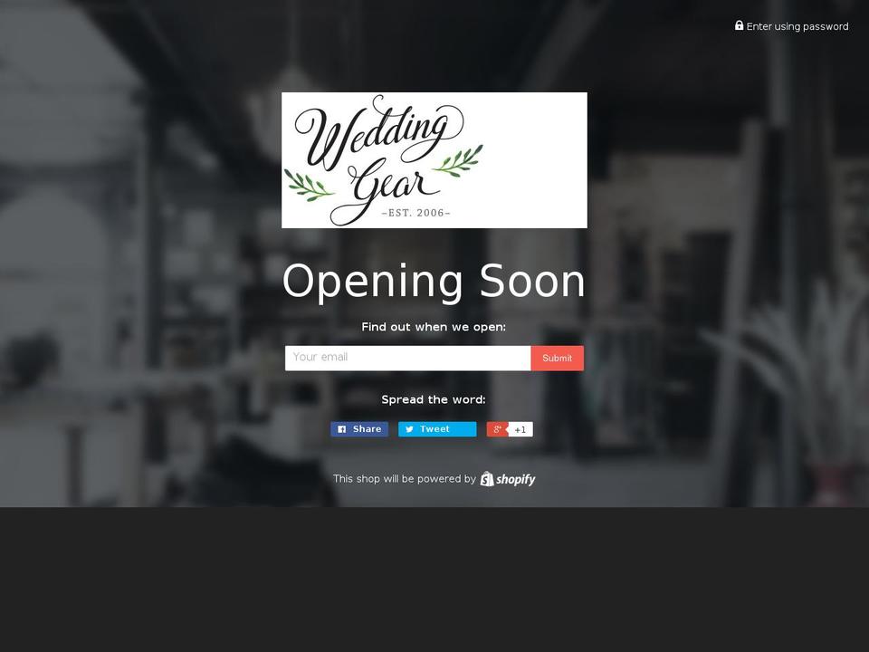 weddinggear.net shopify website screenshot