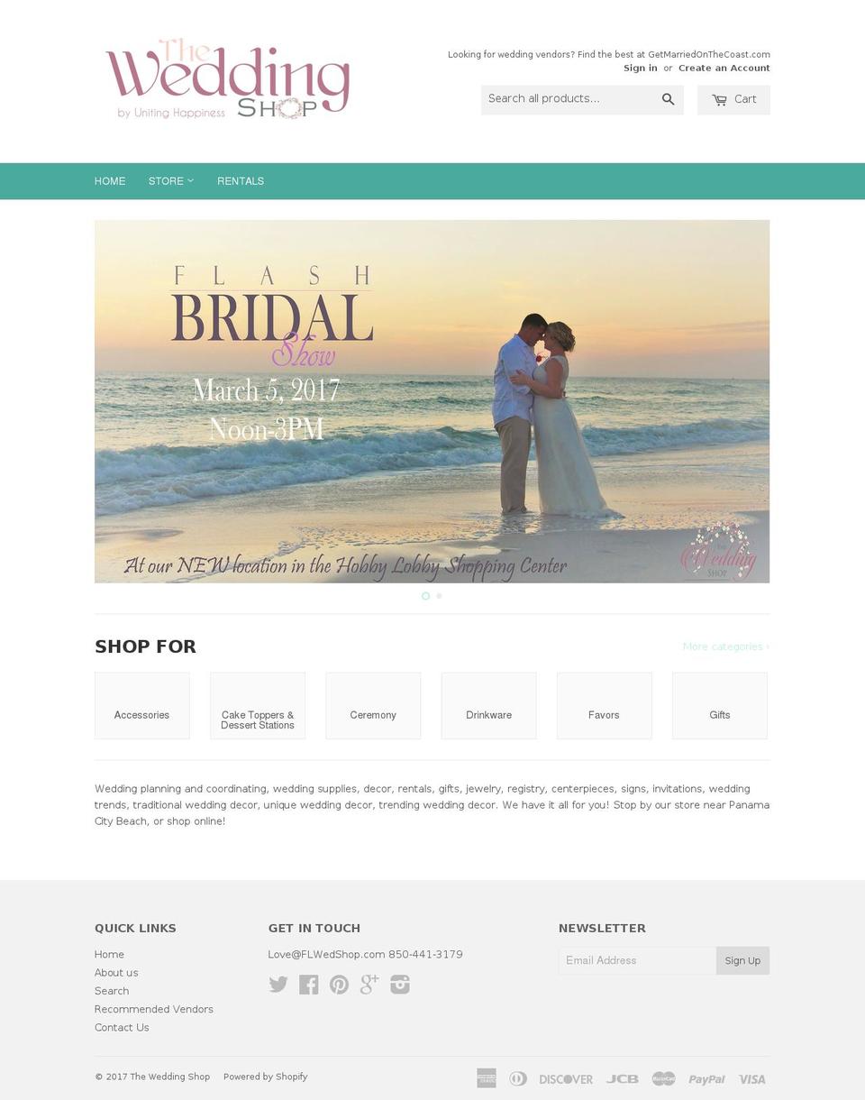 weddingshopbyuh.com shopify website screenshot