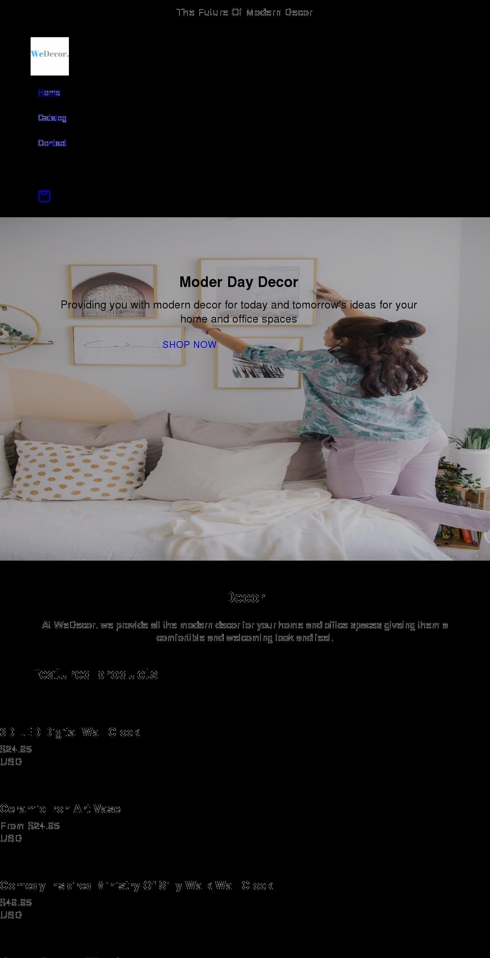 wedecor.org shopify website screenshot