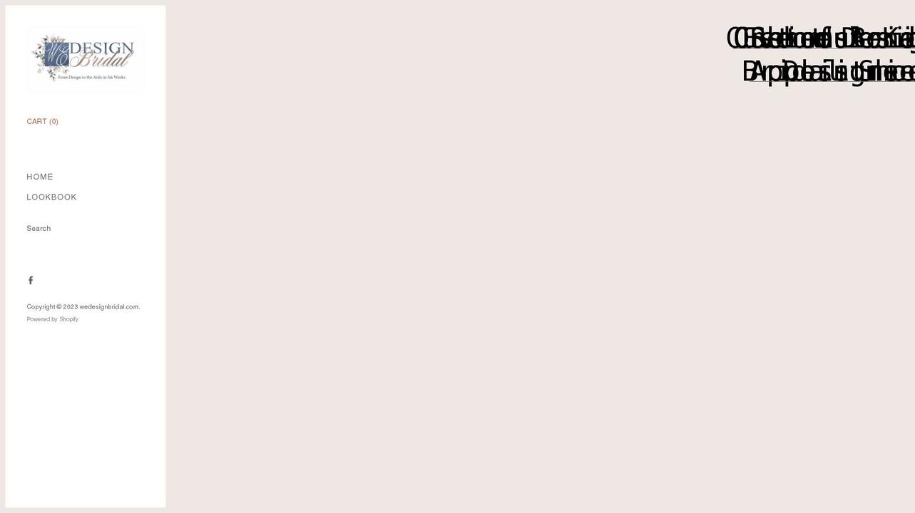 wedesignbridal.com shopify website screenshot