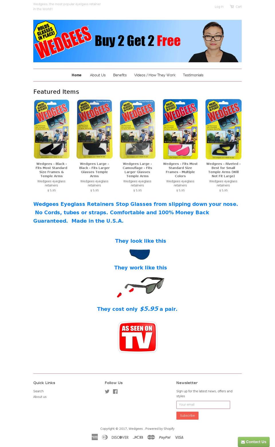 wedgees.com shopify website screenshot