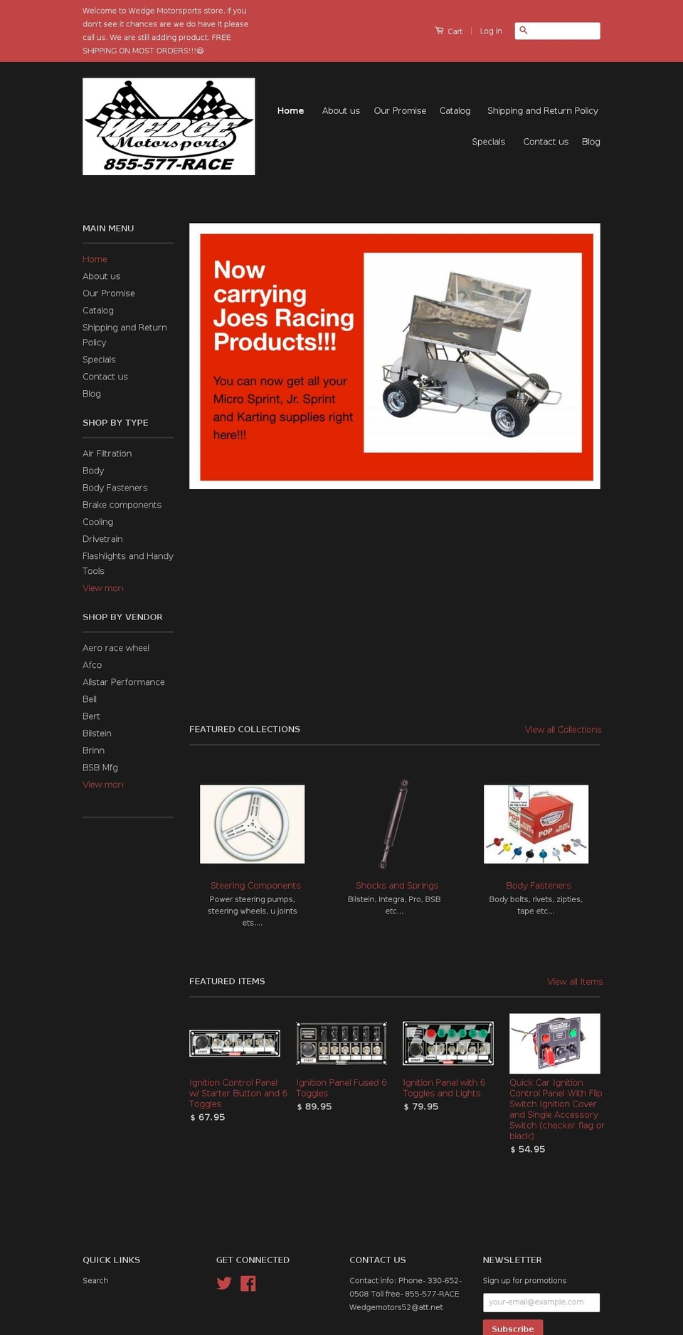 wedgemotors.com shopify website screenshot