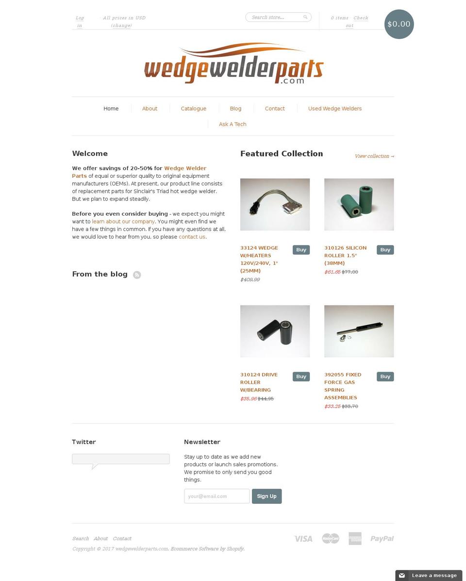 wedgewelderpartsonline.com shopify website screenshot
