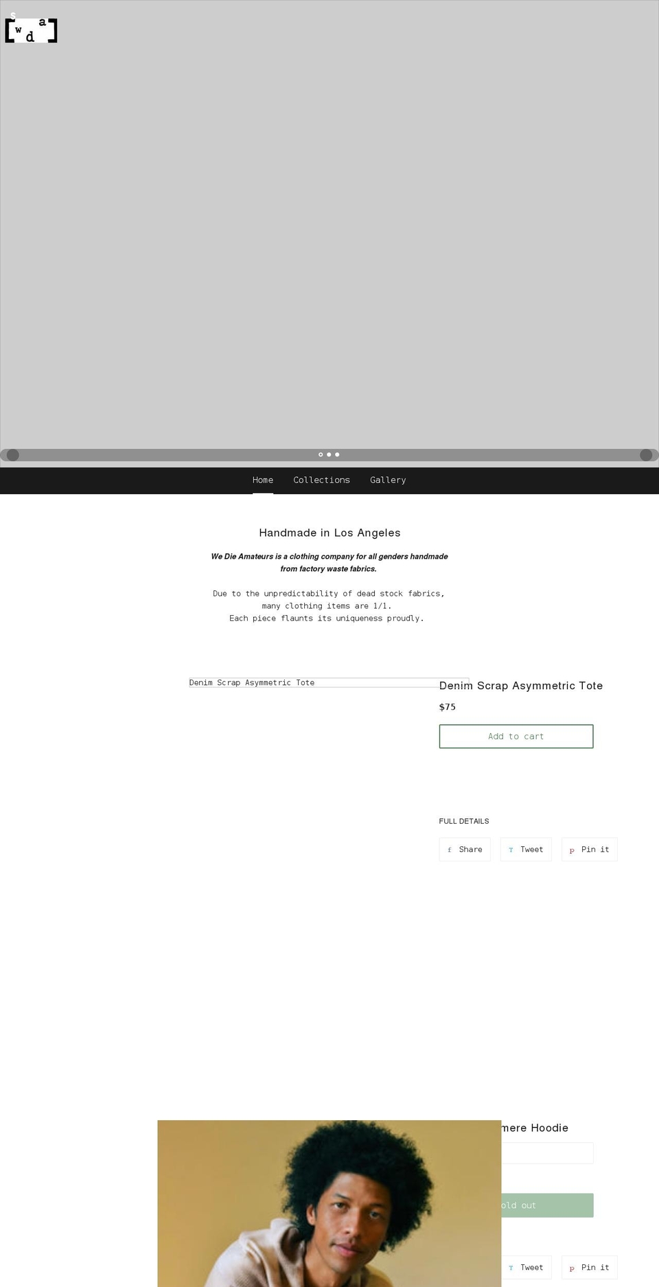 wedieamateurs.com shopify website screenshot