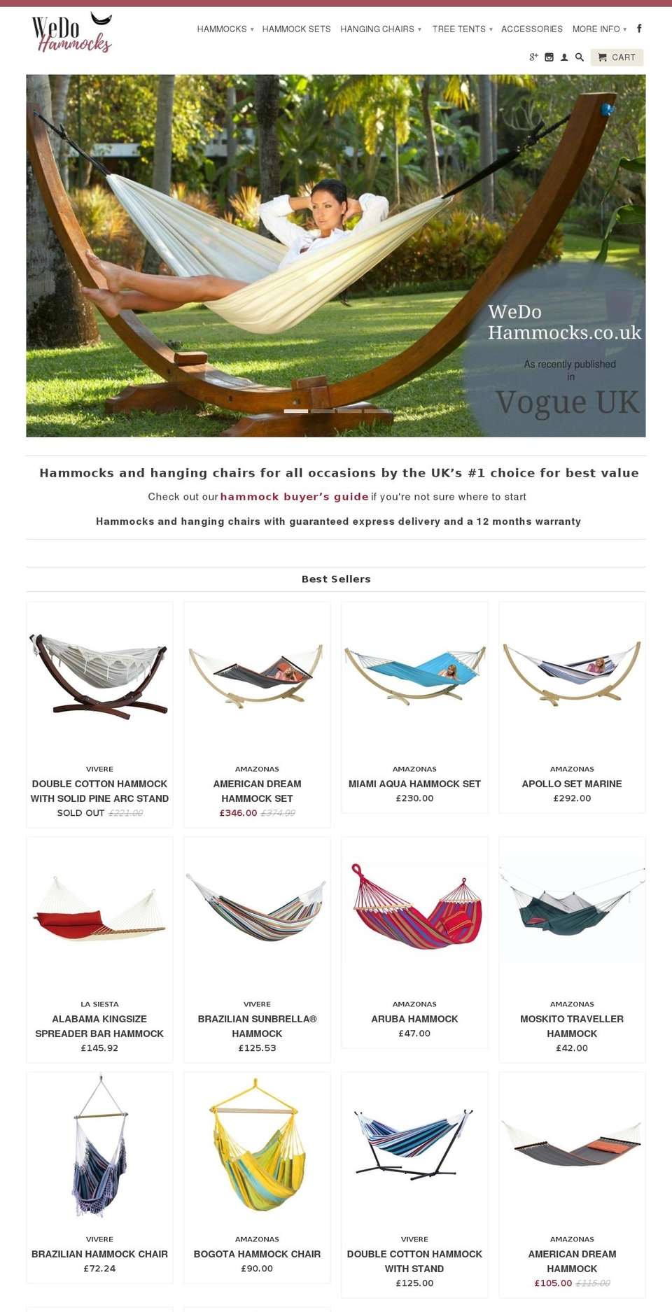 wedohammocks.co.uk shopify website screenshot