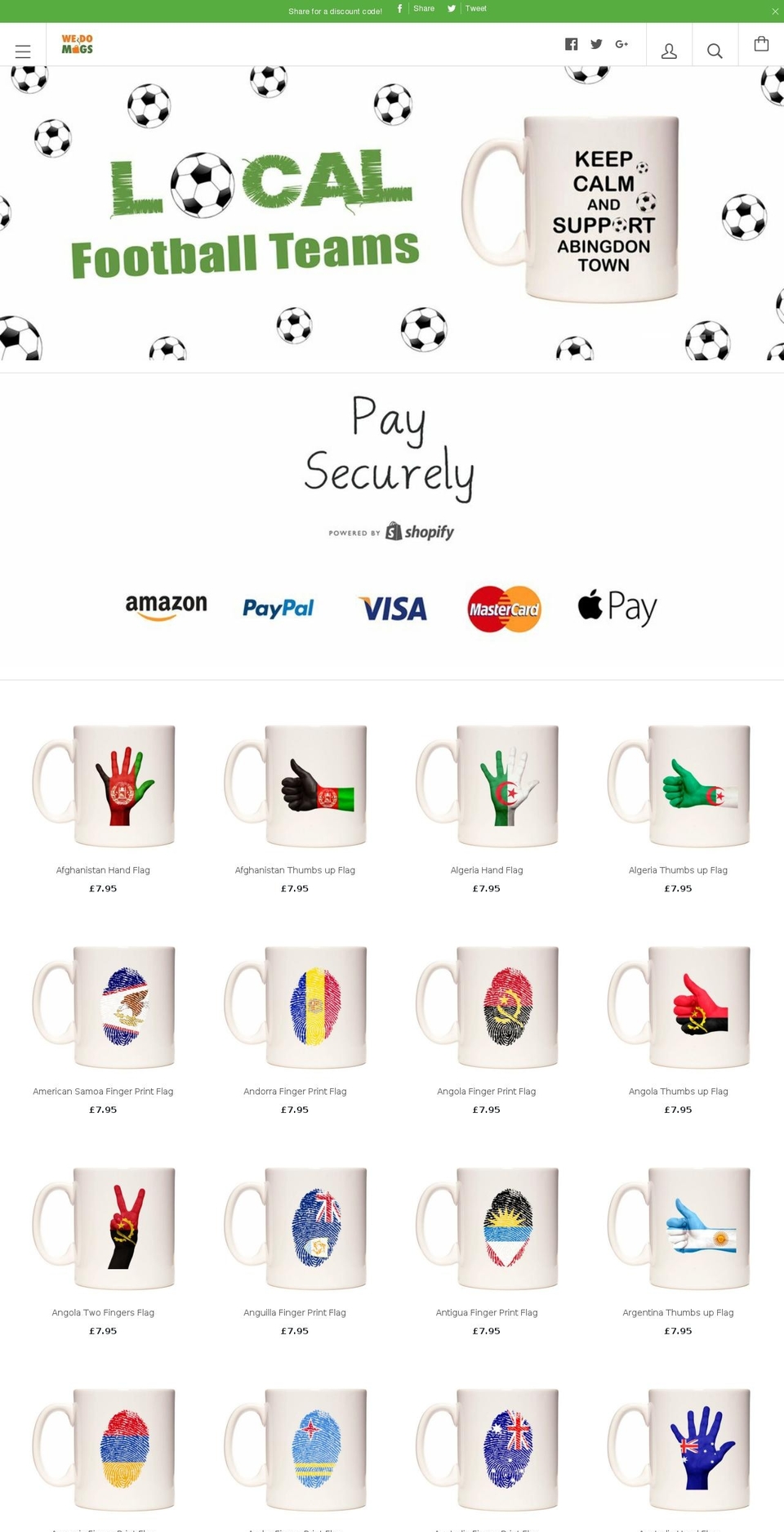 wedomugs.com shopify website screenshot