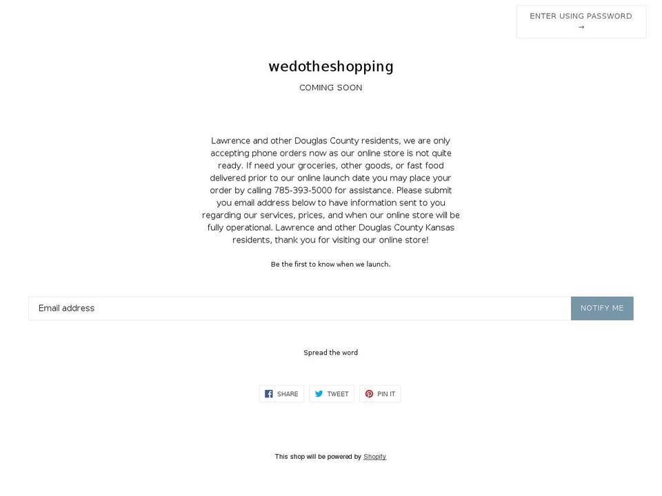 wedotheshopping.com shopify website screenshot