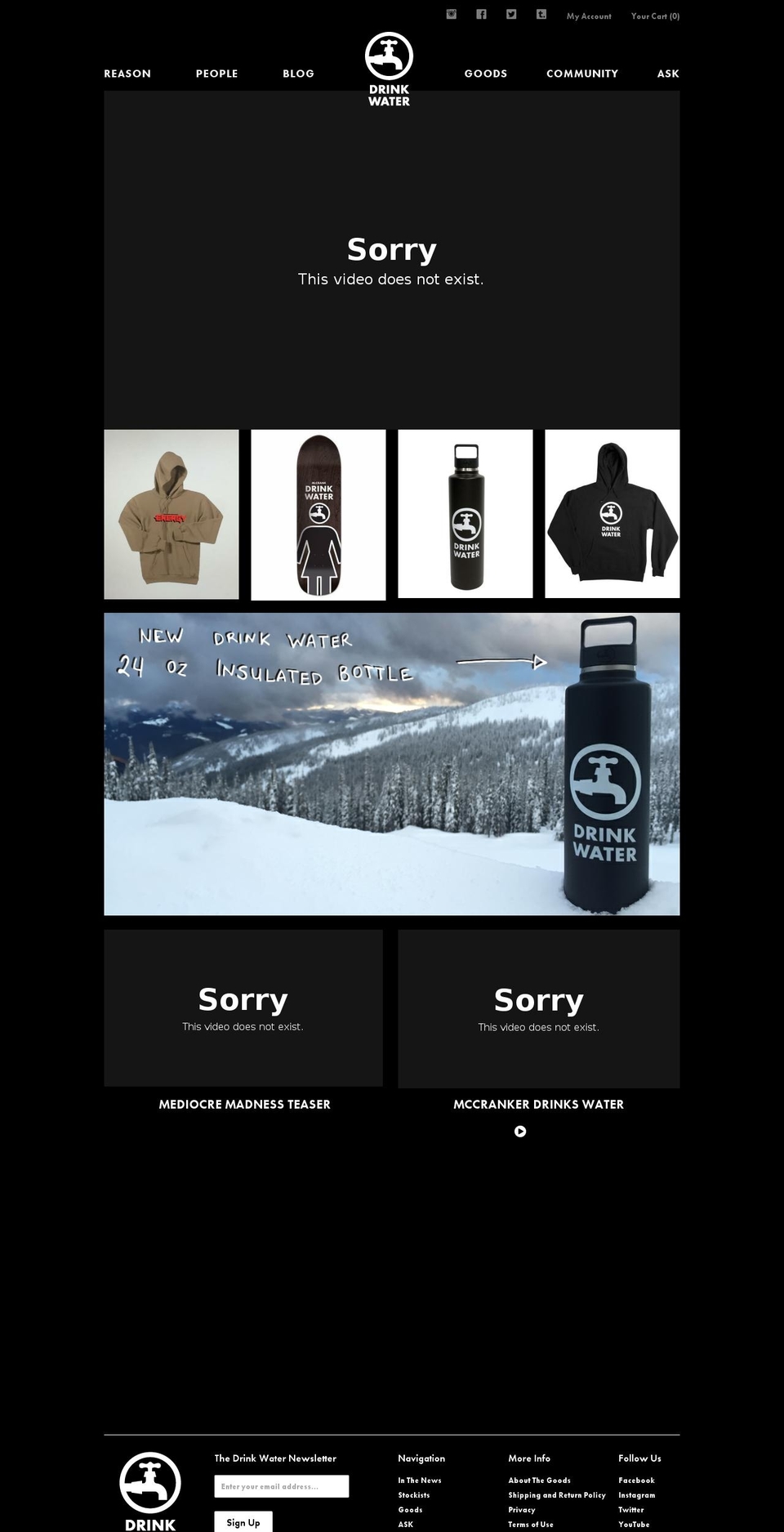 wedrinkwater.com shopify website screenshot