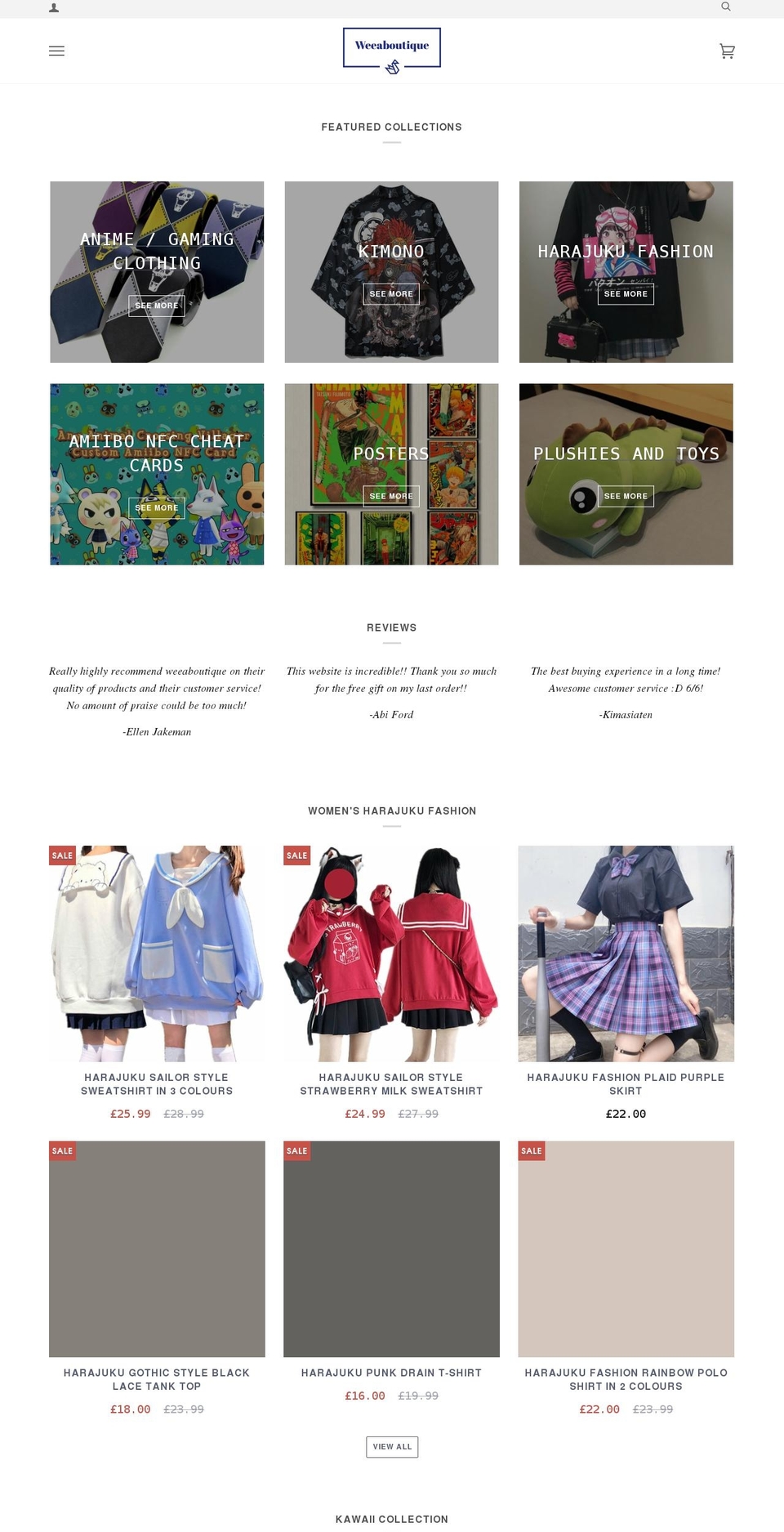 weeaboutique.com shopify website screenshot