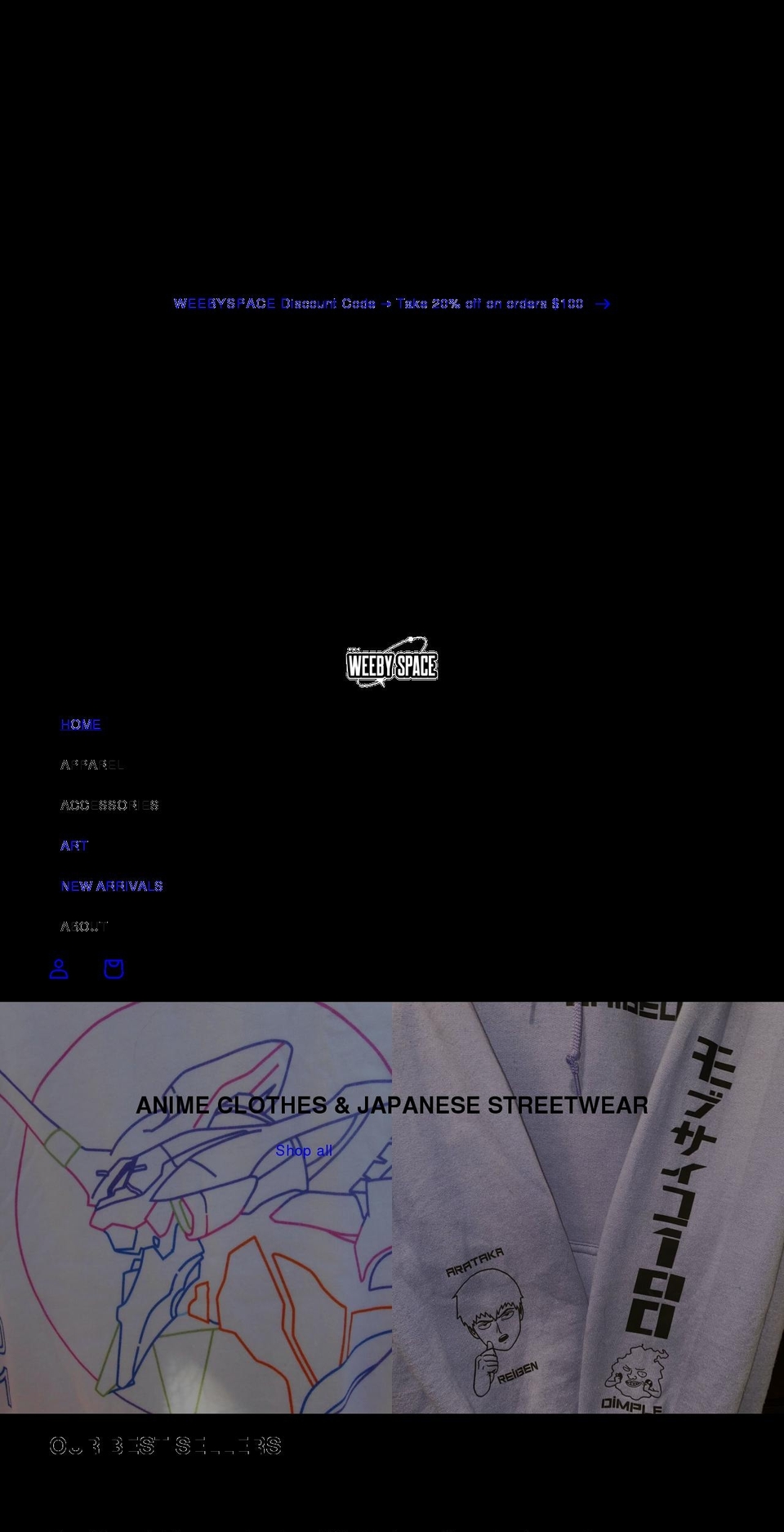 weebyspace.com shopify website screenshot
