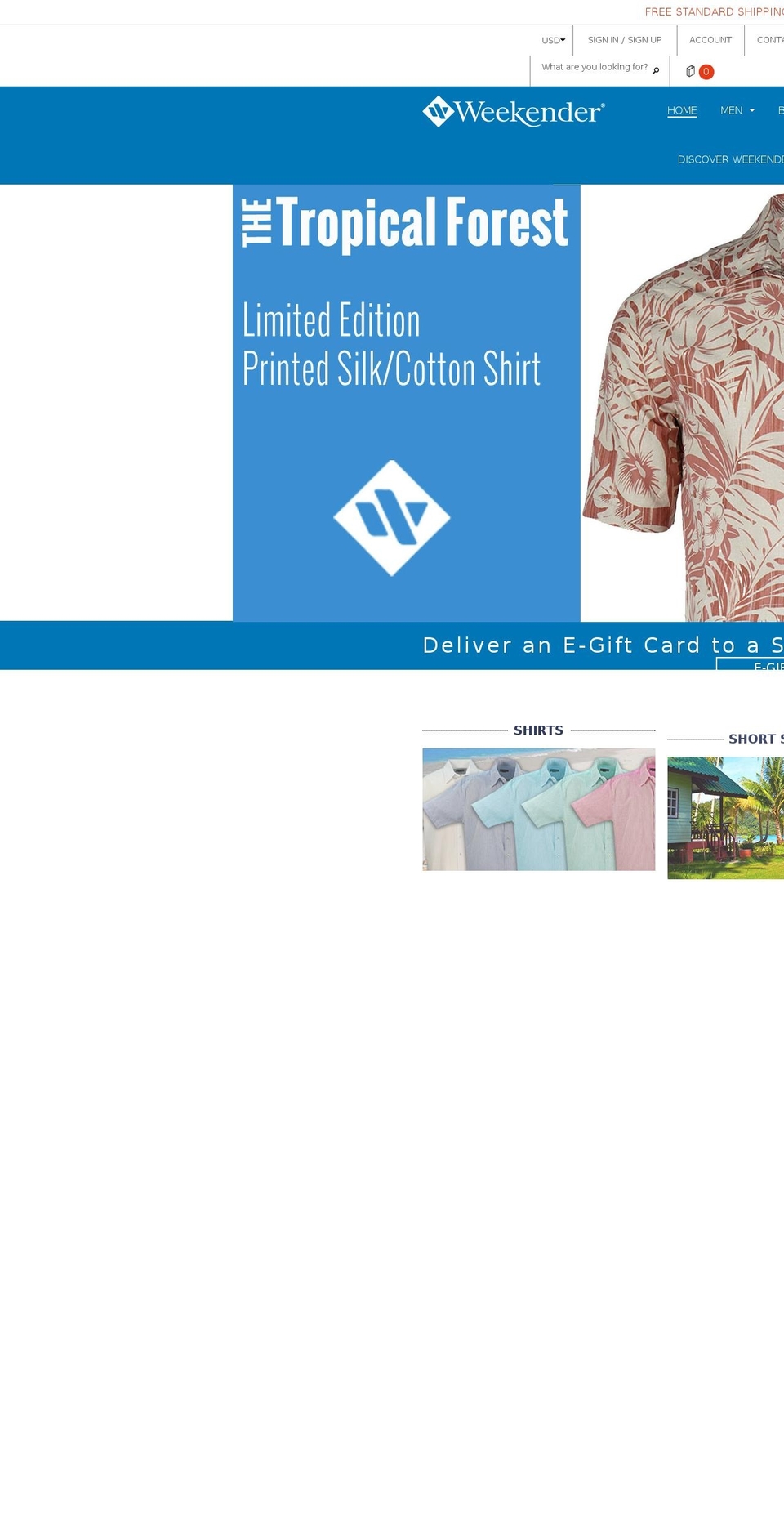 weekenderusa.com shopify website screenshot