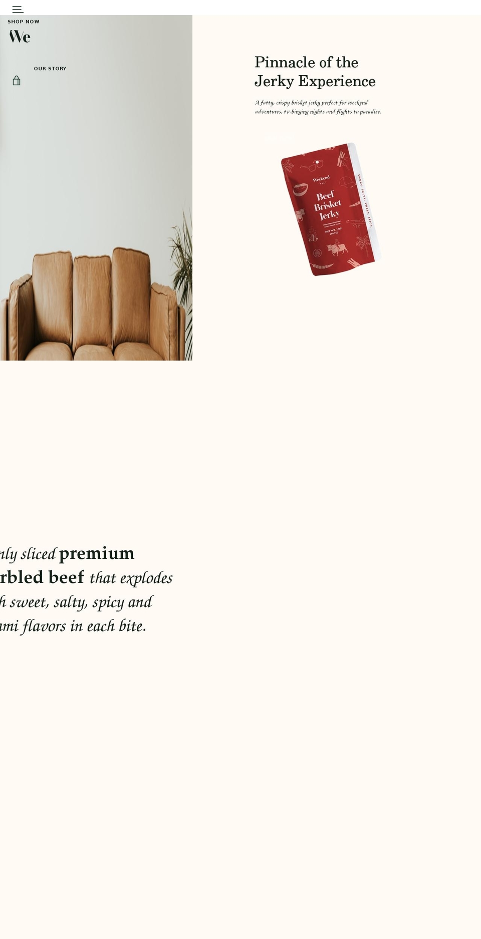 weekendjerky.com shopify website screenshot