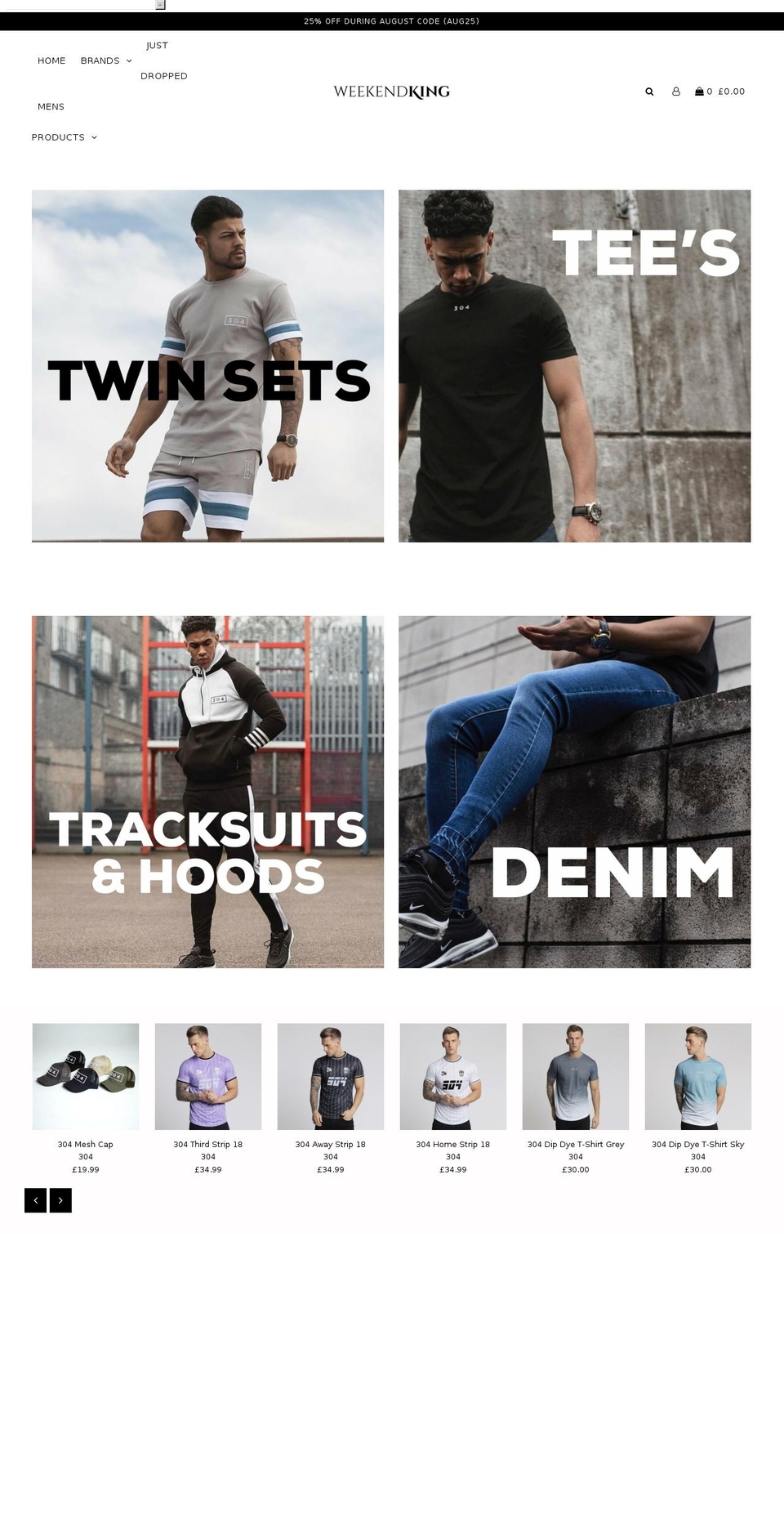 weekendking.co.uk shopify website screenshot