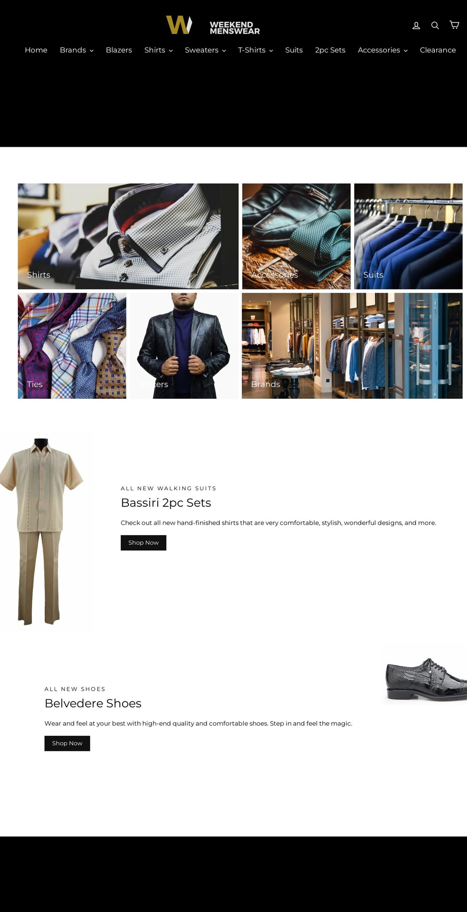 weekendmenswear.com shopify website screenshot