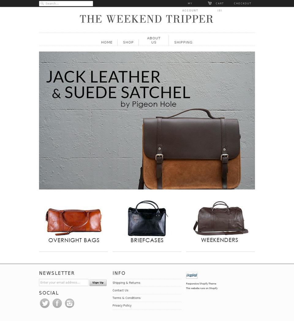 Copy of Responsive Shopify theme site example weekendtripper.com.au