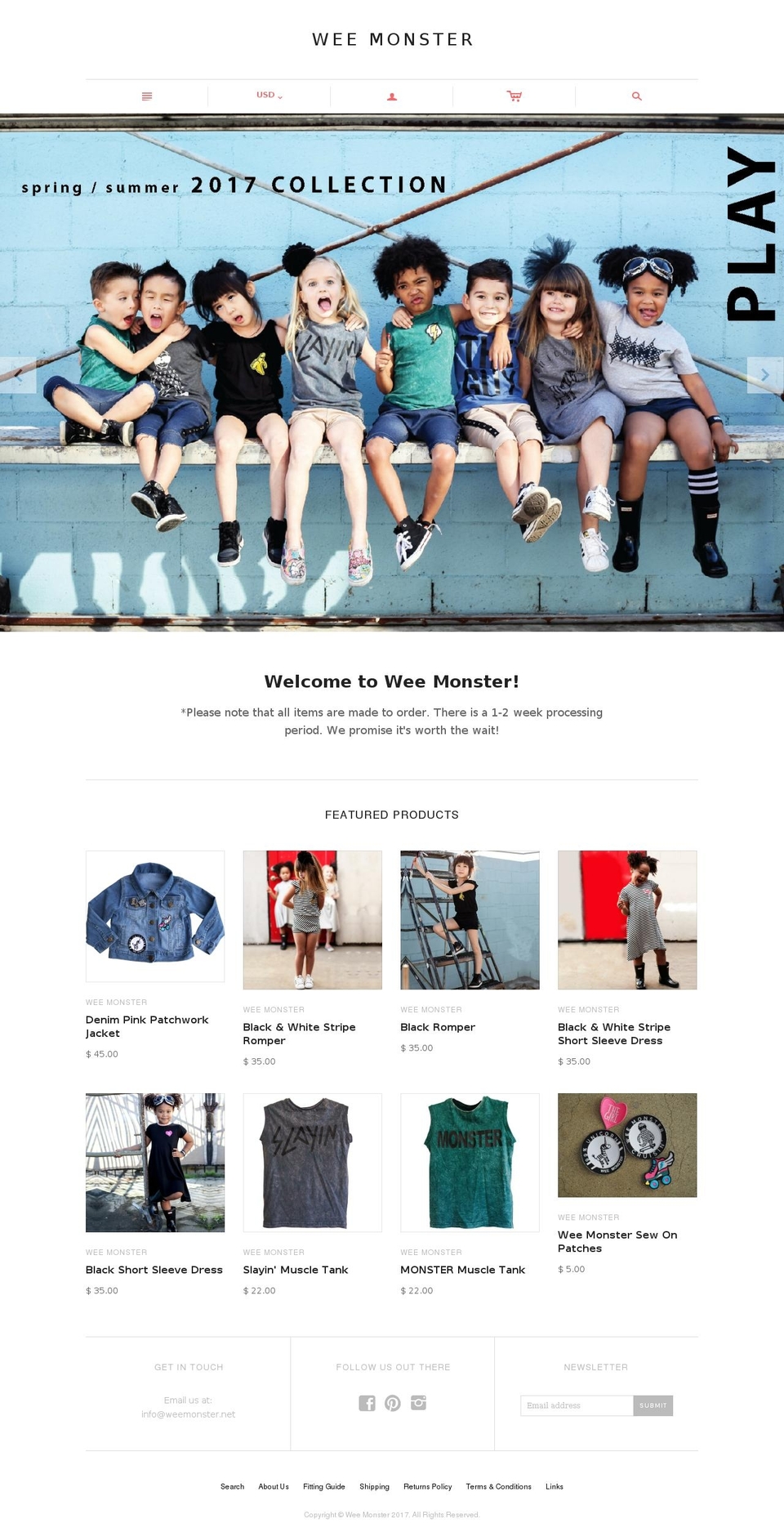 weemonster.net shopify website screenshot