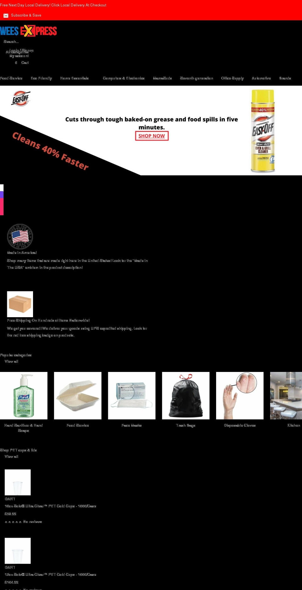 weesexpress.com shopify website screenshot