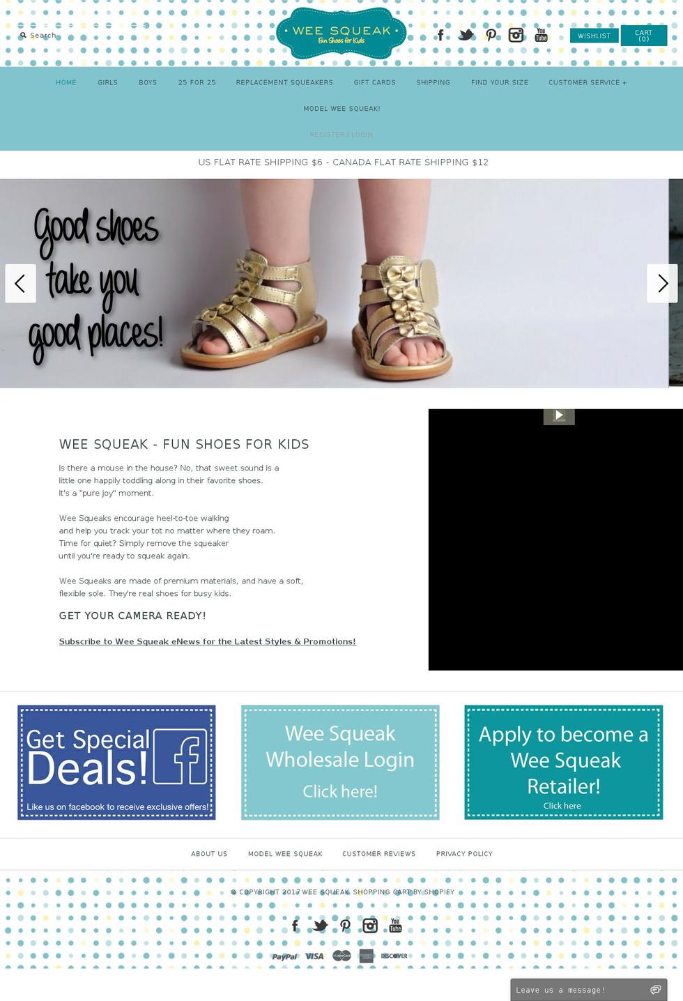 weesqueak.com shopify website screenshot