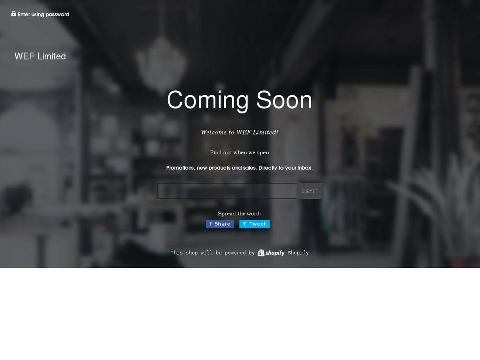 weflimited.com shopify website screenshot