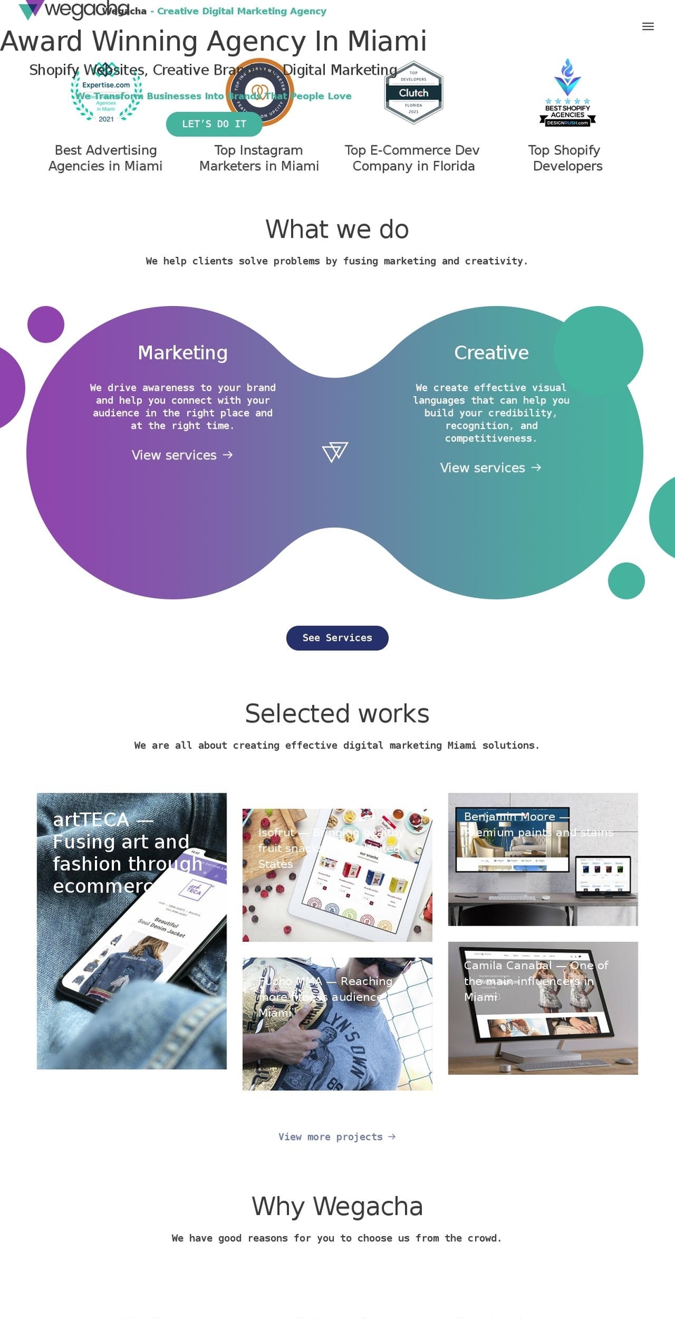 wegacha.com shopify website screenshot