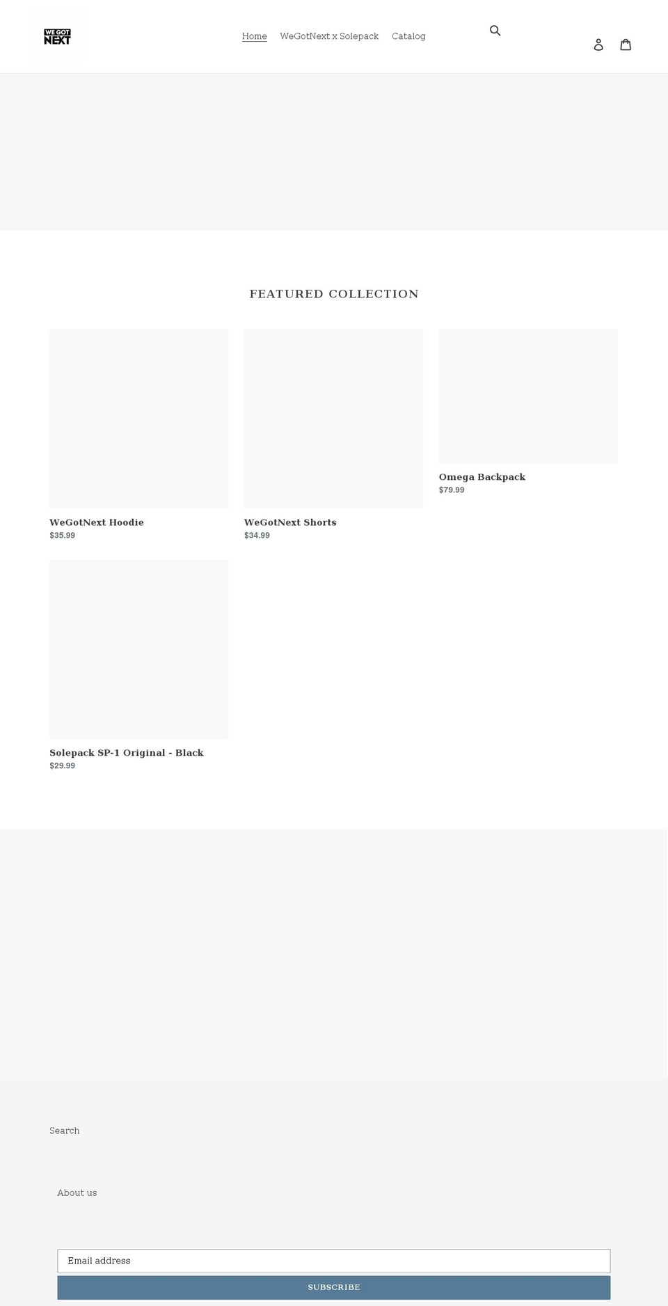wegotnextclothing.com shopify website screenshot