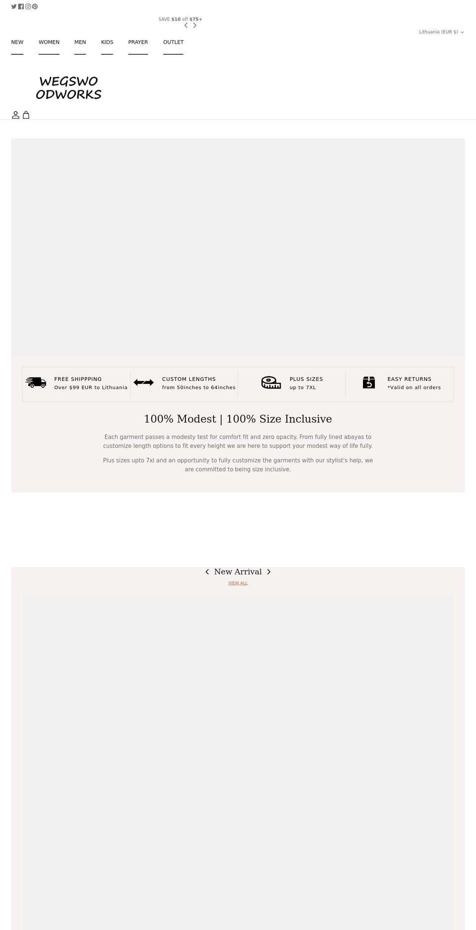 wegswoodworks.com shopify website screenshot