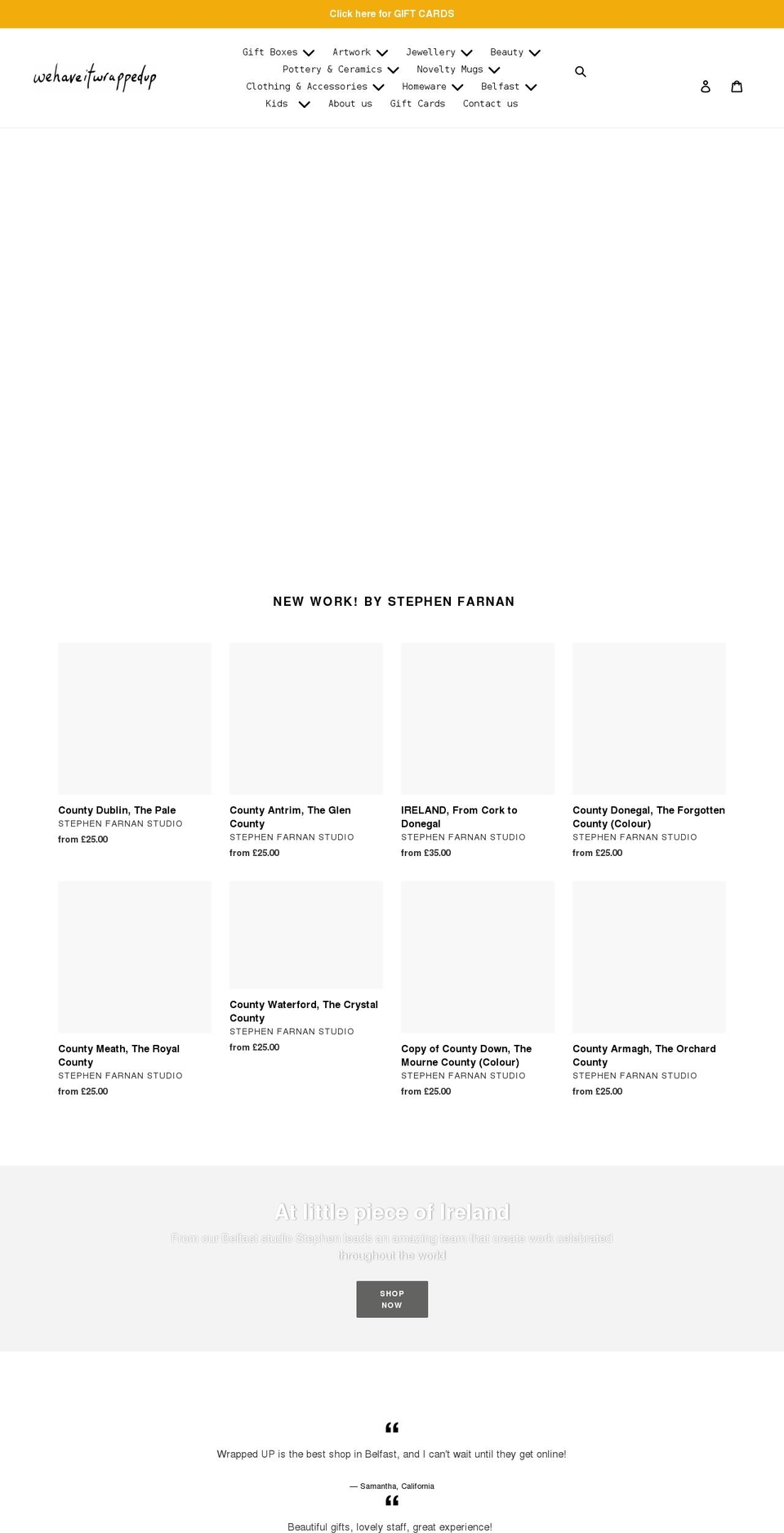 wehaveitwrappedup.com shopify website screenshot