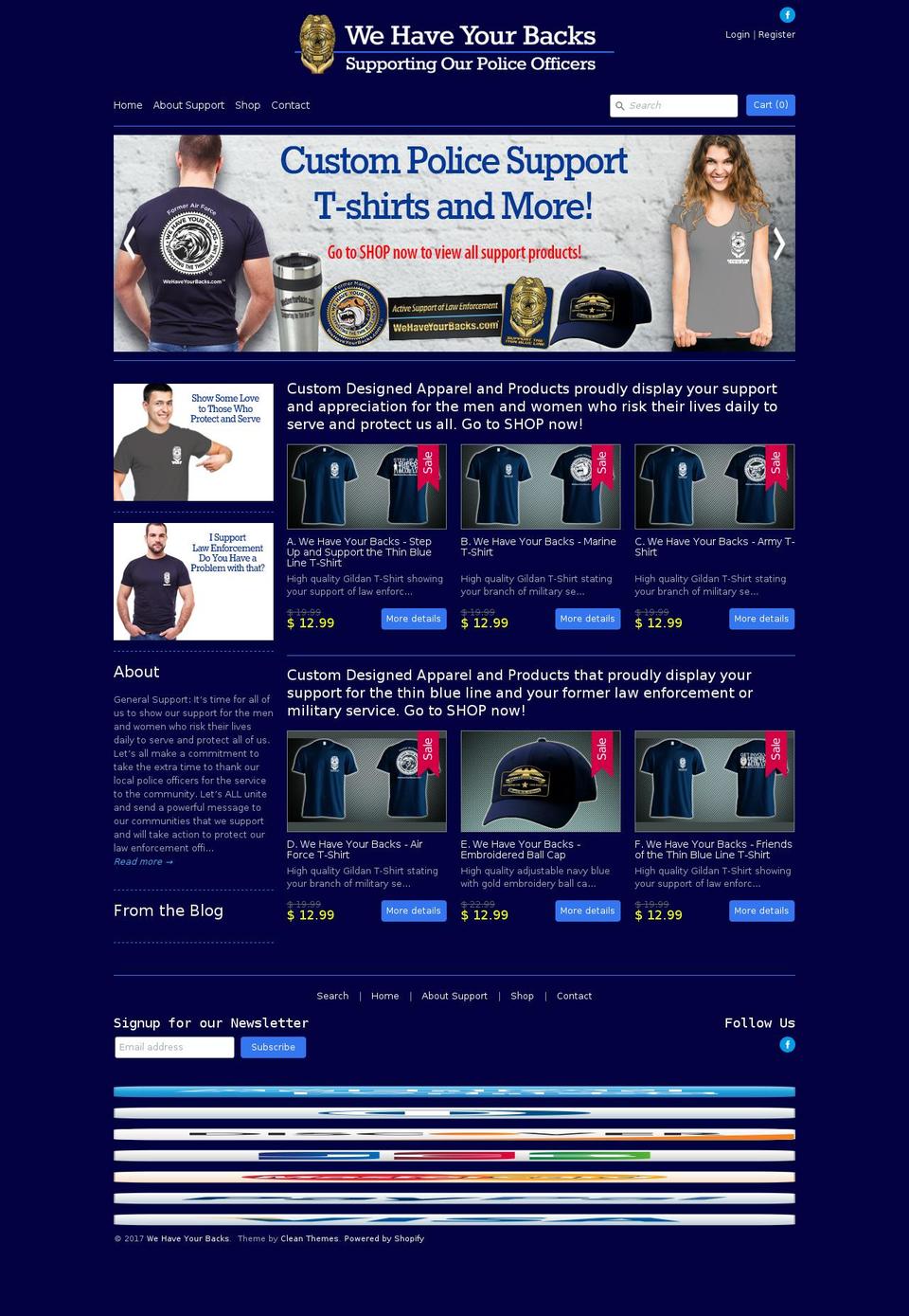 wehaveyourbacks.com shopify website screenshot
