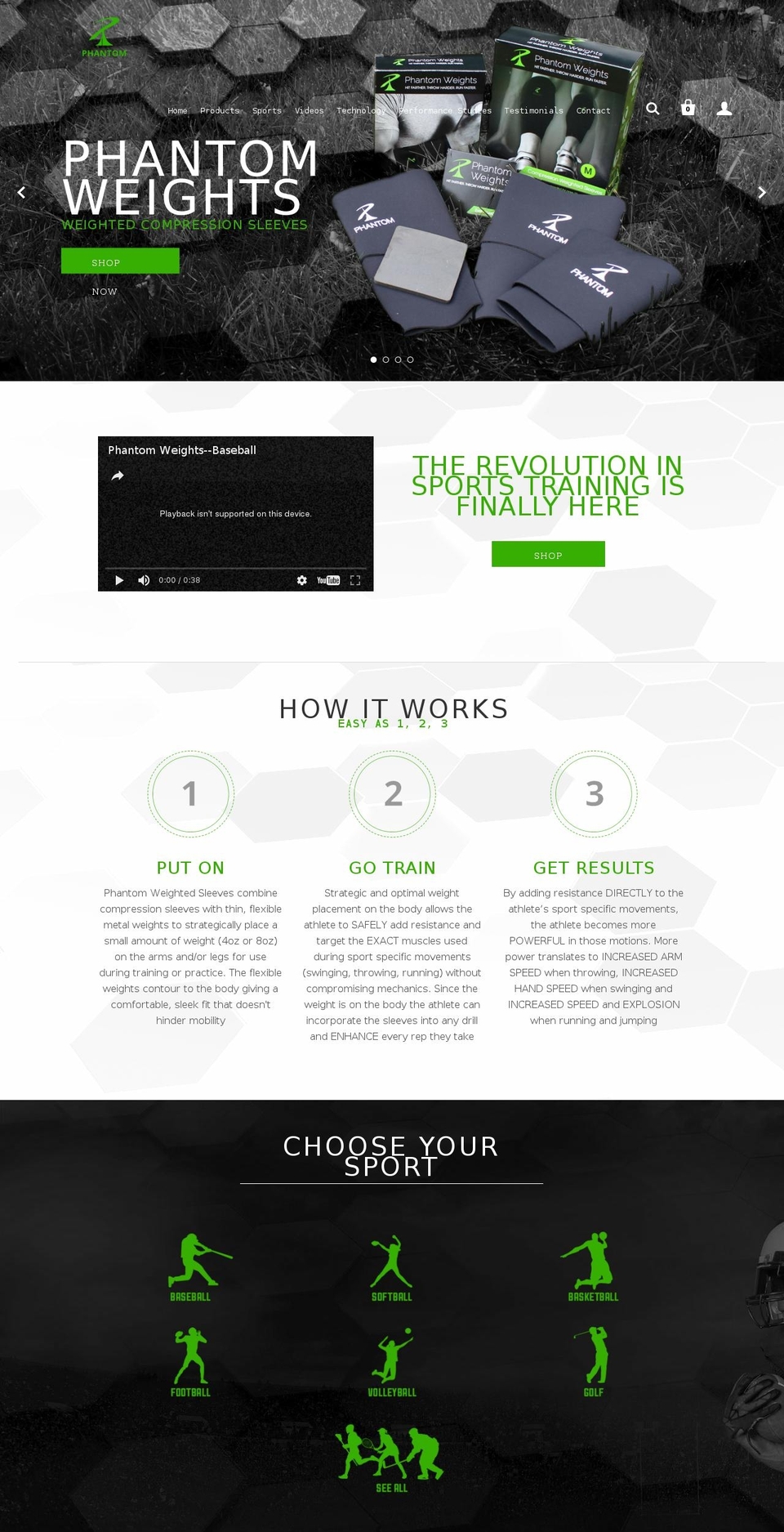 weightedsleeve.com shopify website screenshot