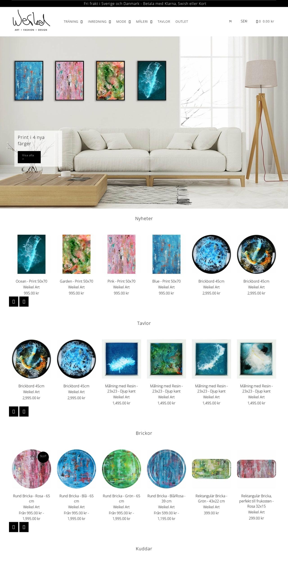 Working Discount Ninja Theme Shopify theme site example weikelart.se