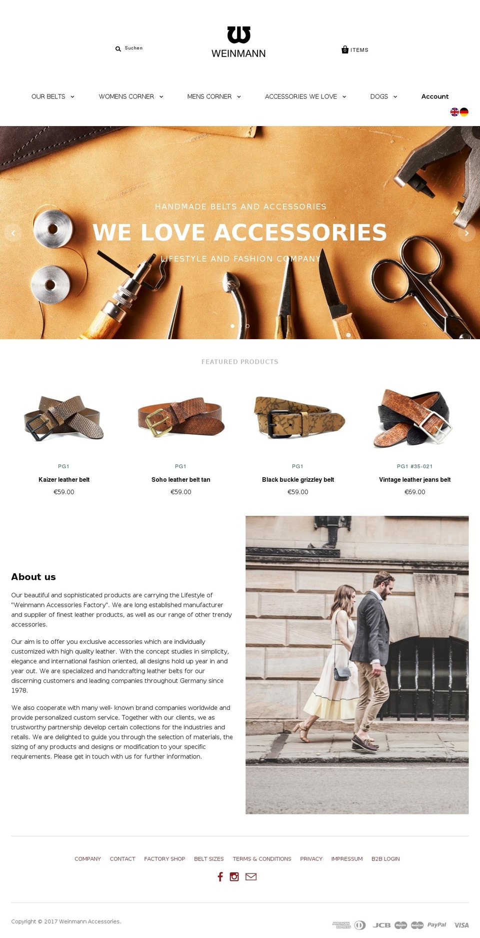 Pacific Shopify theme site example weinmann-accessories.com
