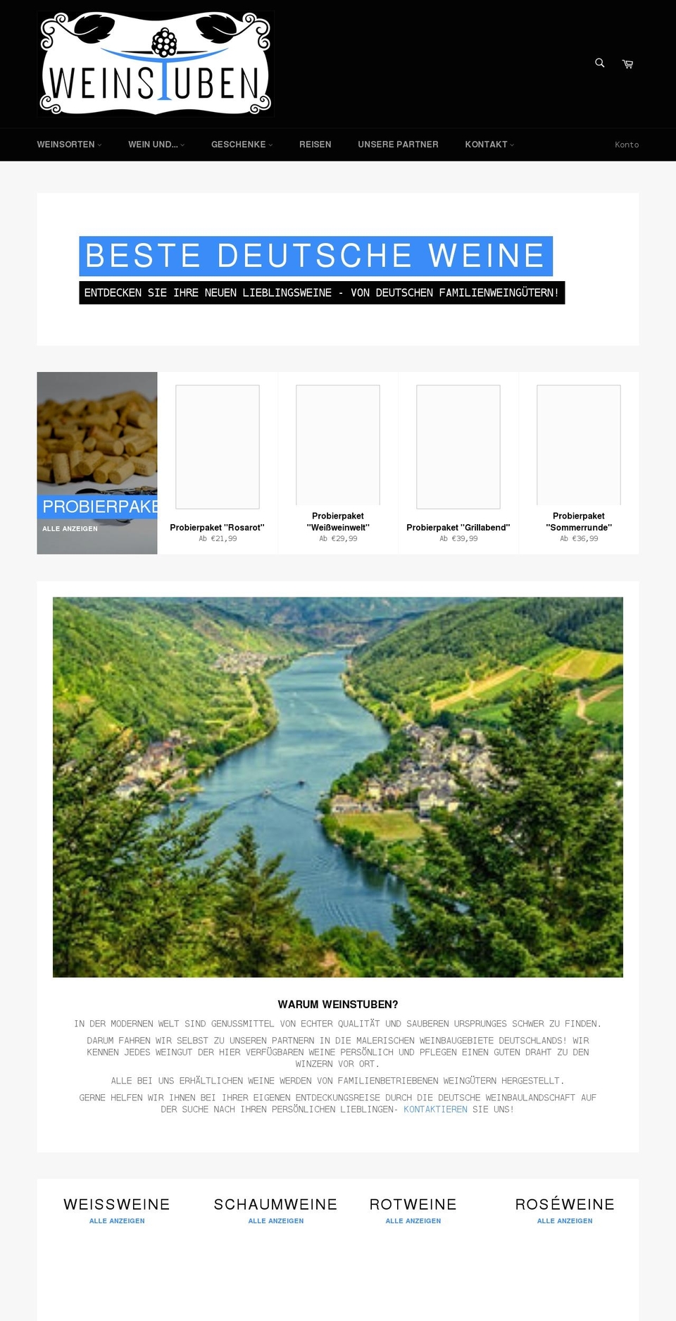 weinstuben.com shopify website screenshot