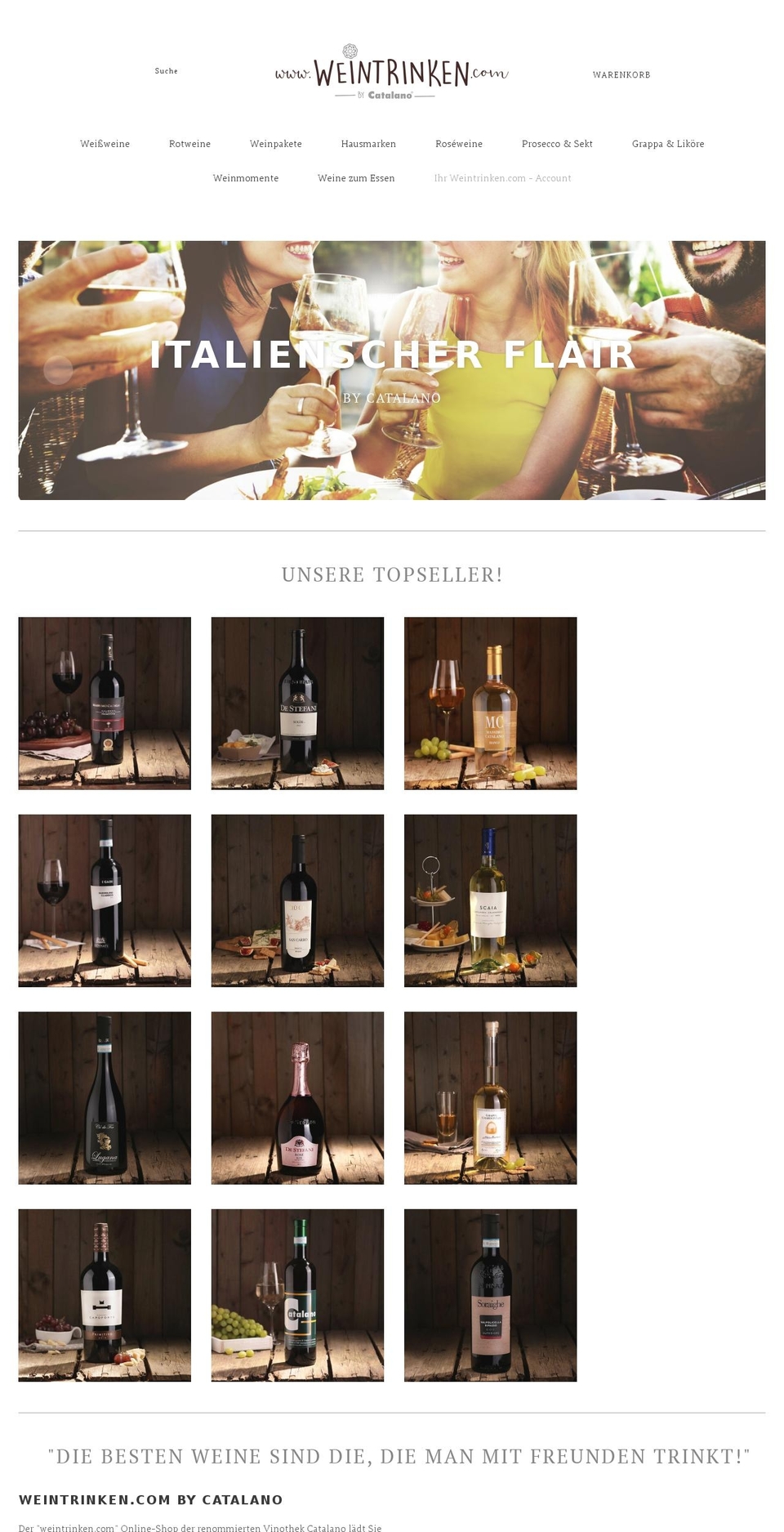 weintrinken.com shopify website screenshot