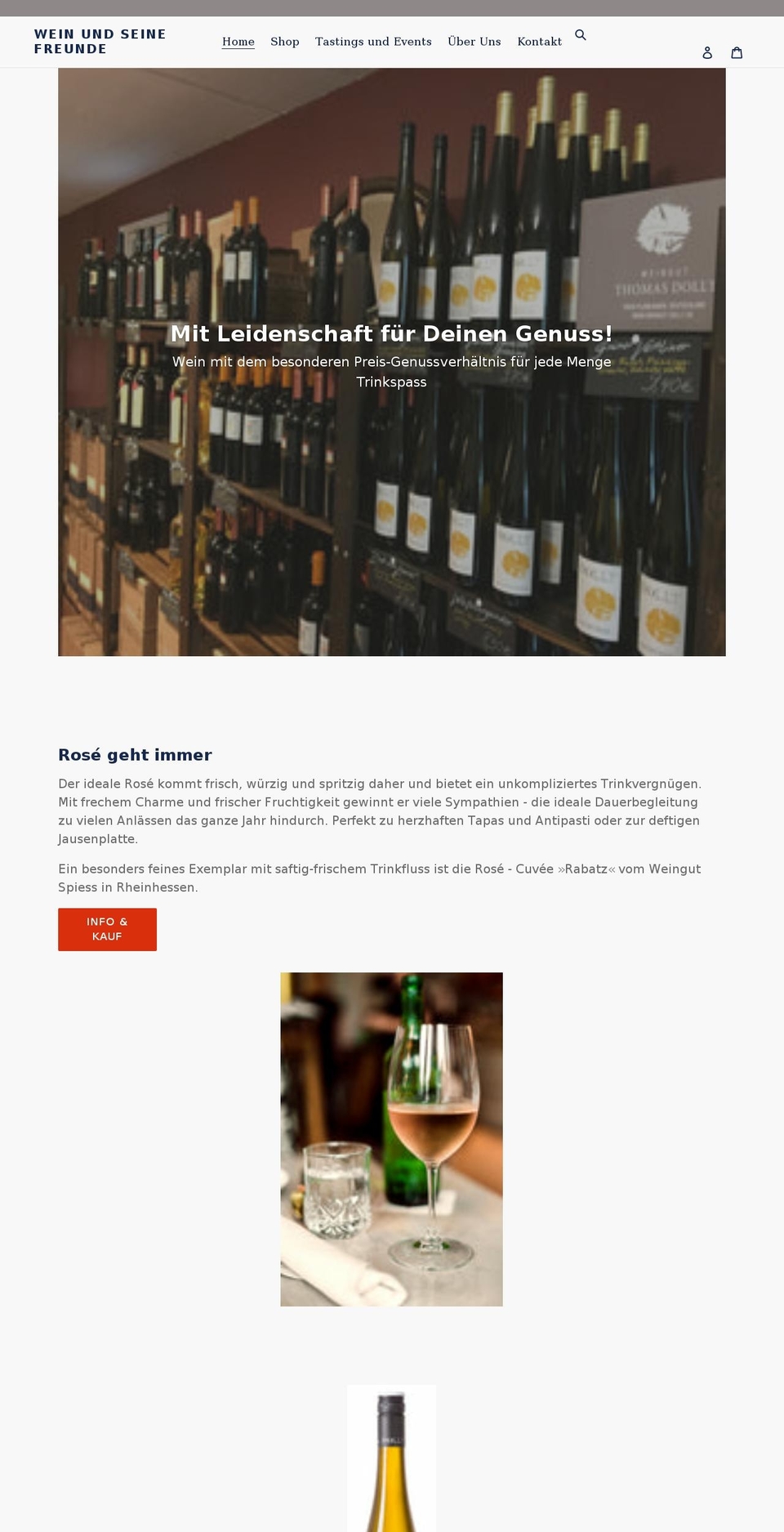 weinundseinefreunde.de shopify website screenshot