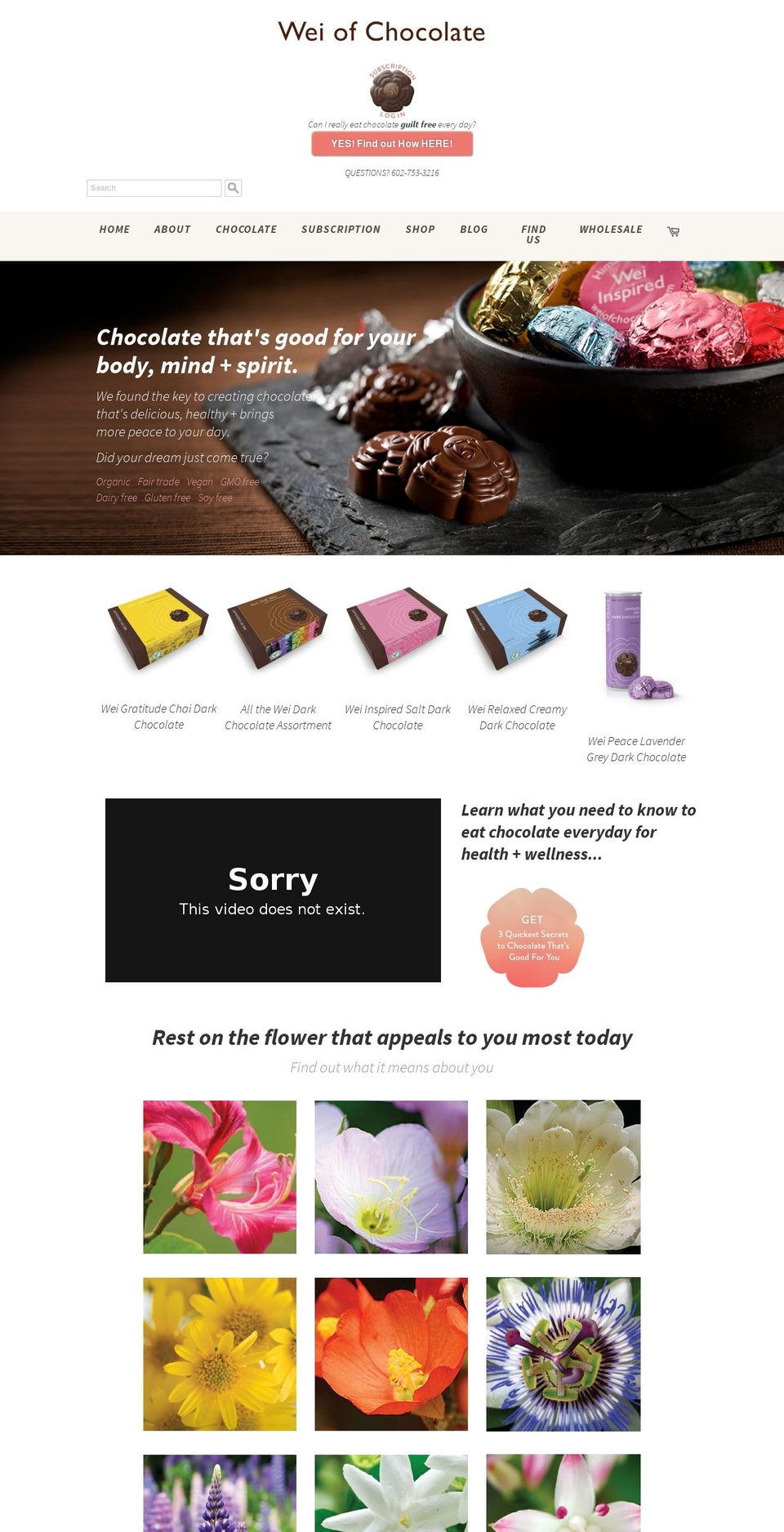 weiofchocolate.com shopify website screenshot