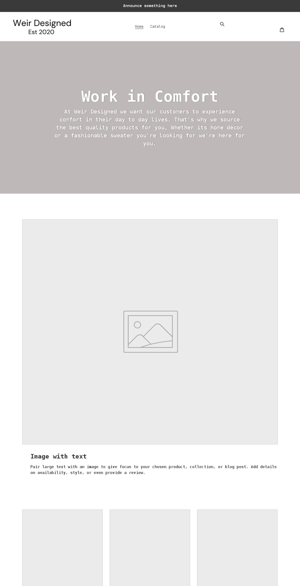weirdesigned.co.uk shopify website screenshot