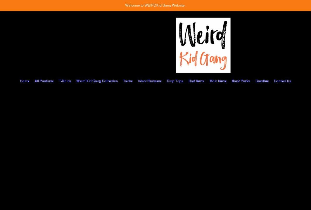 weirdkidgang.com shopify website screenshot
