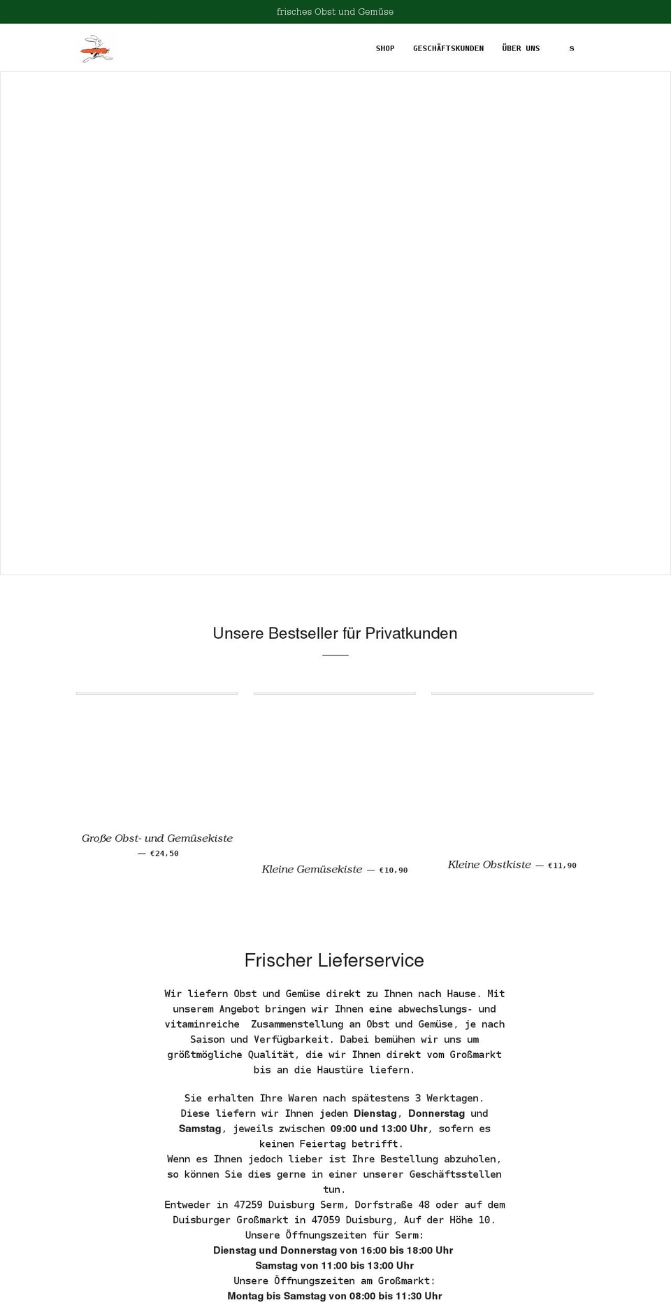 weitz-frischdienst.com shopify website screenshot