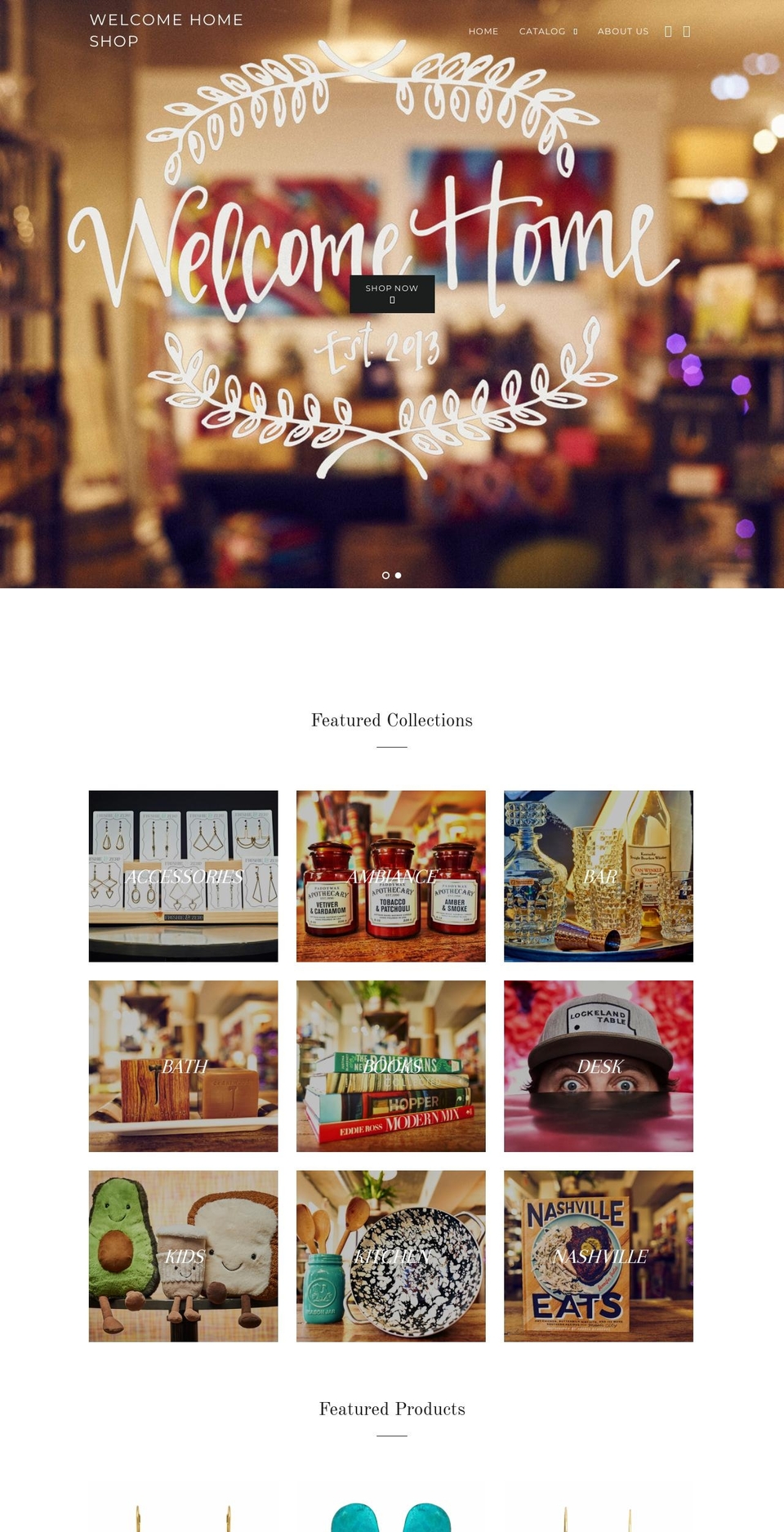 welcome-home-shop.myshopify.com shopify website screenshot