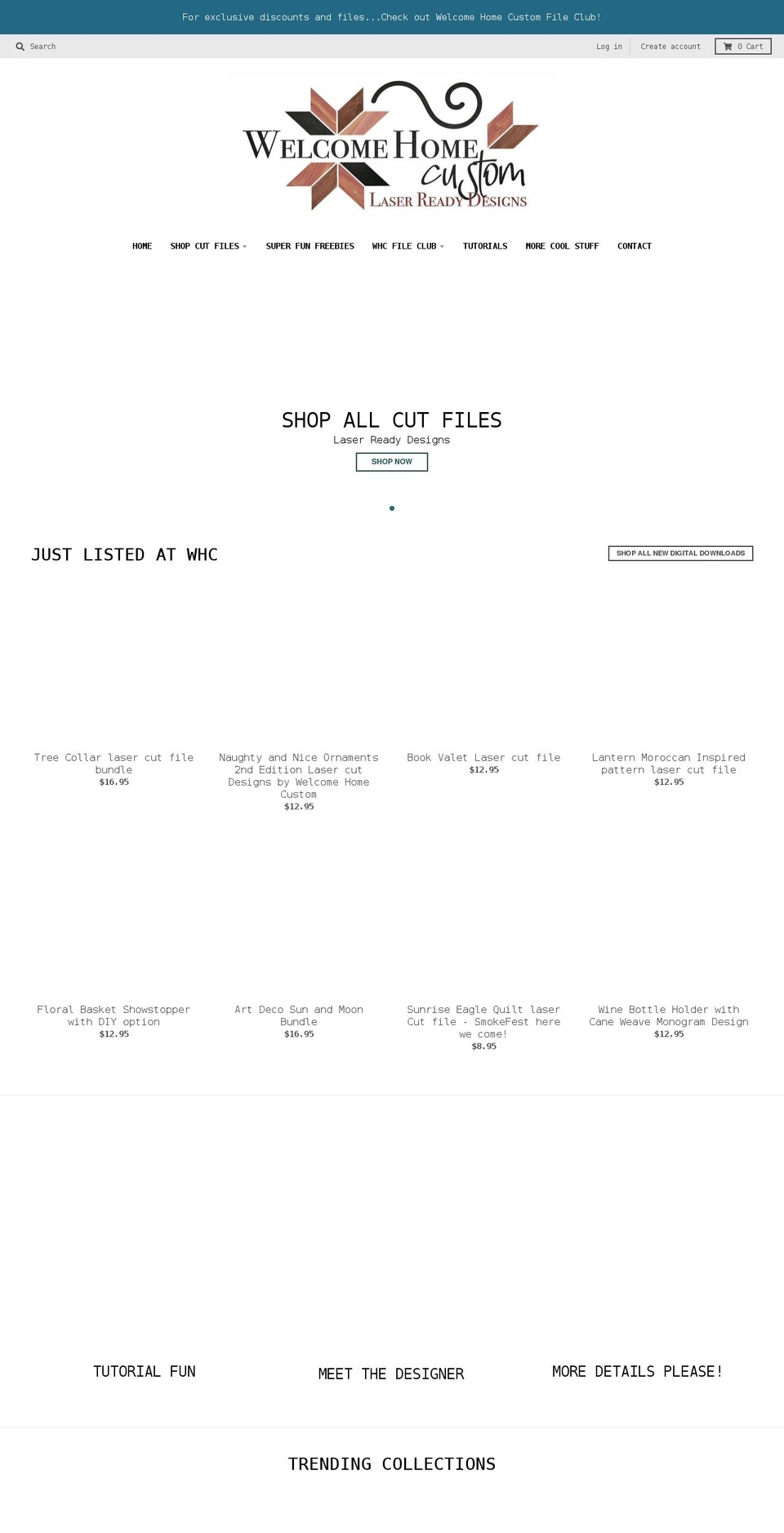 welcomehomecustom.com shopify website screenshot