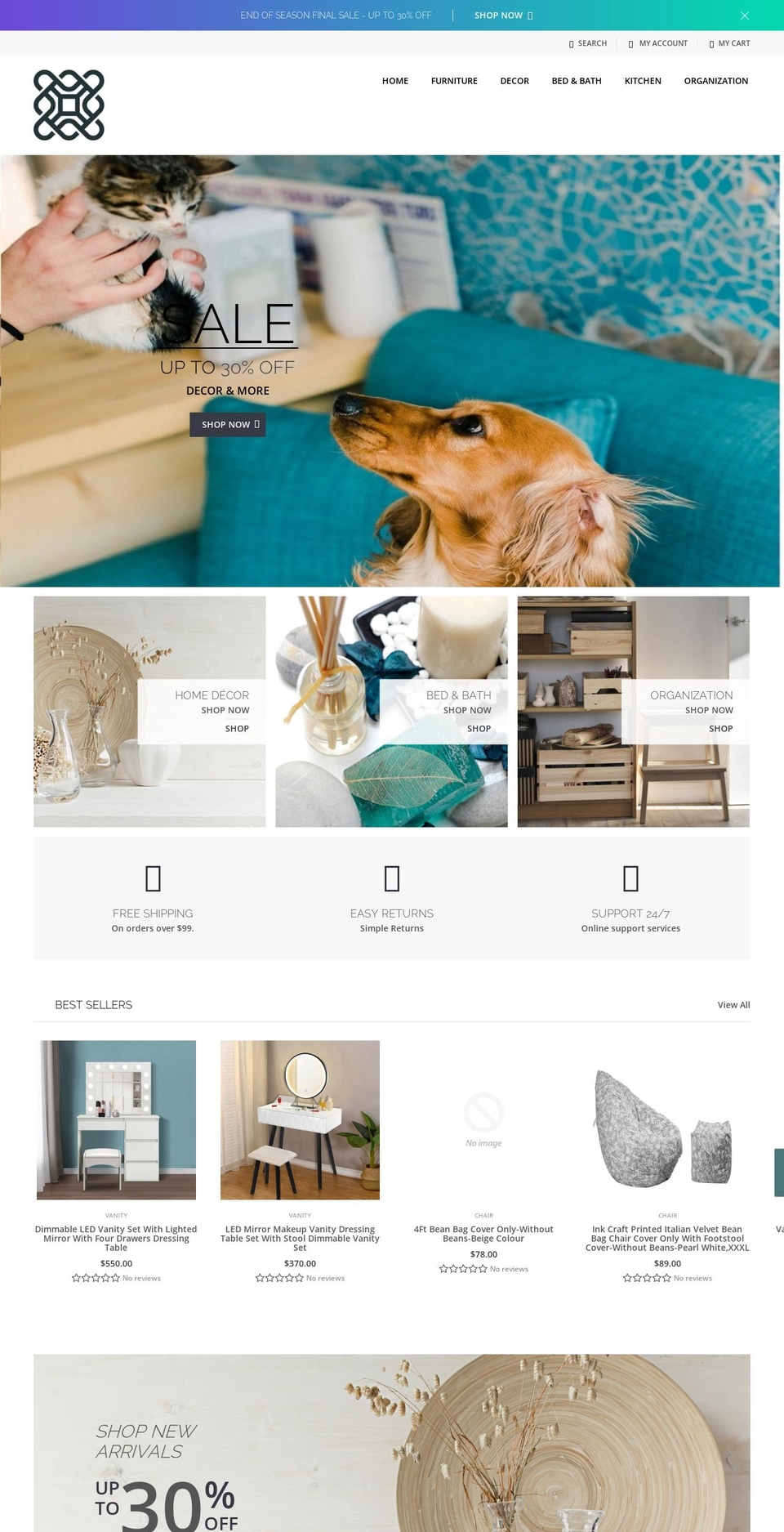 Home decor premier theme Shopify theme site example welcomehomey.com