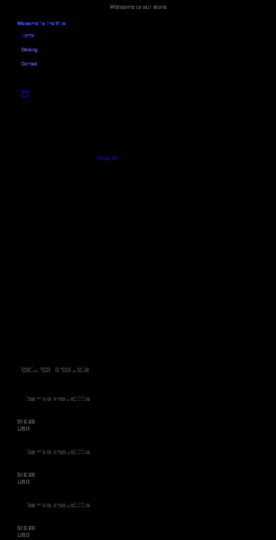 welcometoloveville.com shopify website screenshot