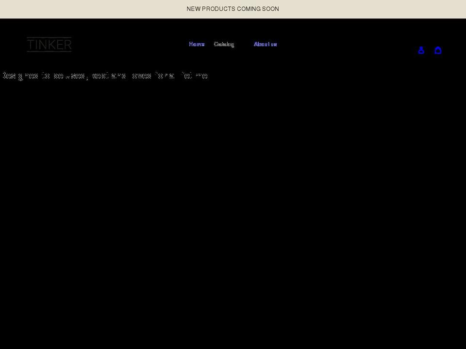 welcometotinker.com shopify website screenshot