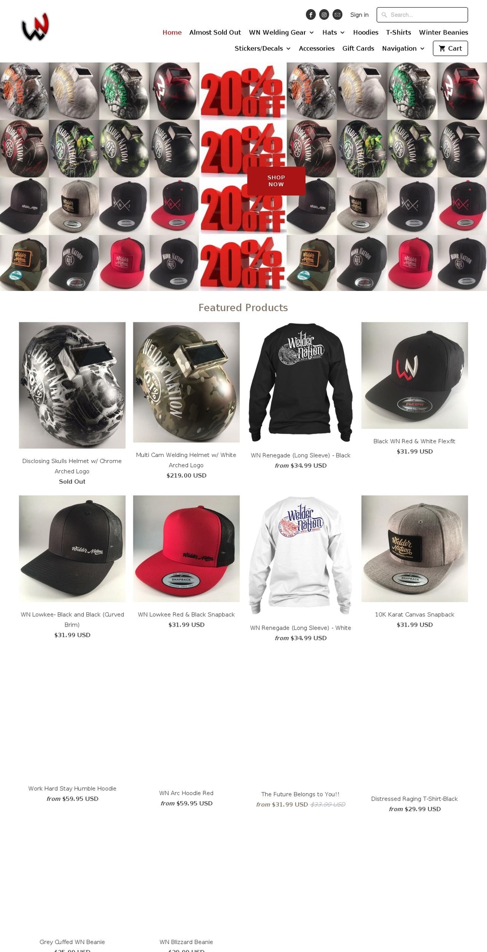 weldernation.com shopify website screenshot