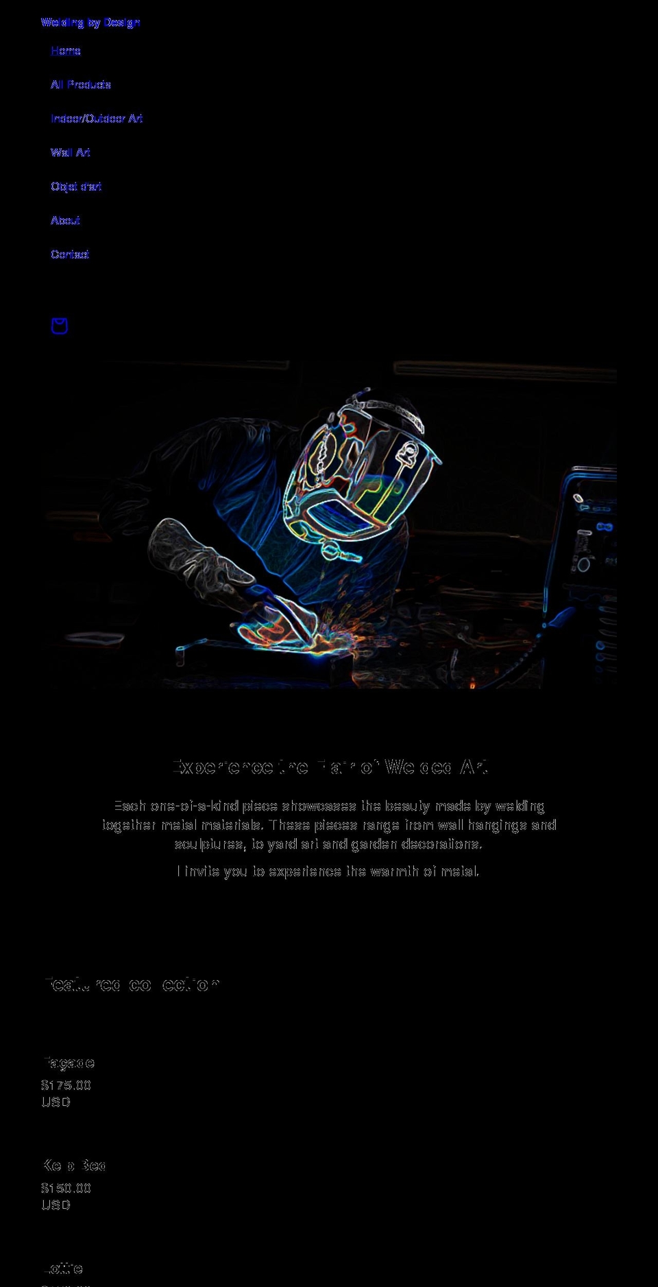 weldingbydesign.com shopify website screenshot